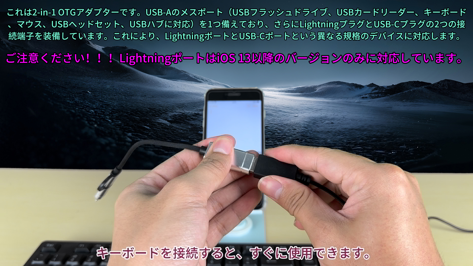 Amazon.co.jp: タイプc Lightning USB 変換 (2in1)USB-C アイフォン